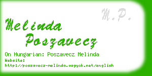 melinda poszavecz business card